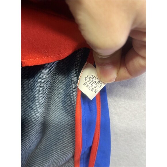 Katharine Kidd Women’s Cotton Color Block Pencil Skirt Blue Size 2 Made In USA - Picture 4 of 5